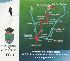 mapa de acceso León - Vegarada